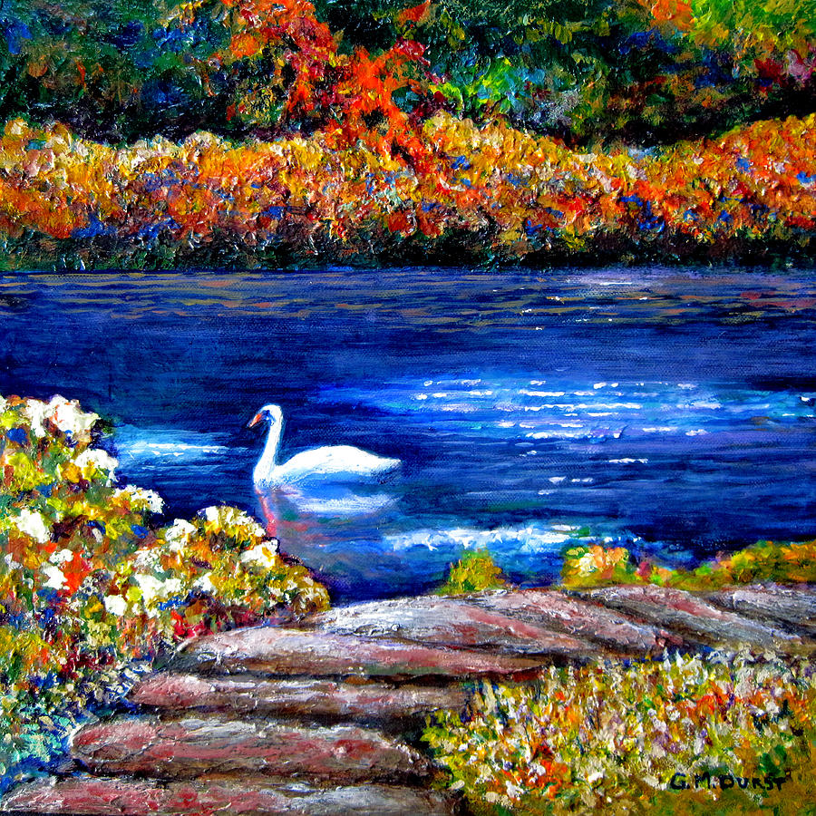 Swan Painting - Tranquil Moment by Michael Durst