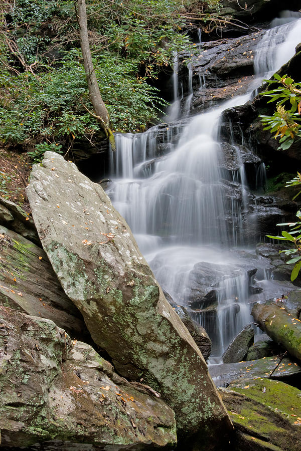 Tranquil Waterfall Photograph by Angie Schutt