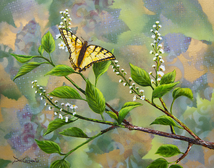 Butterfly Painting - Tranquility by Dee Carpenter