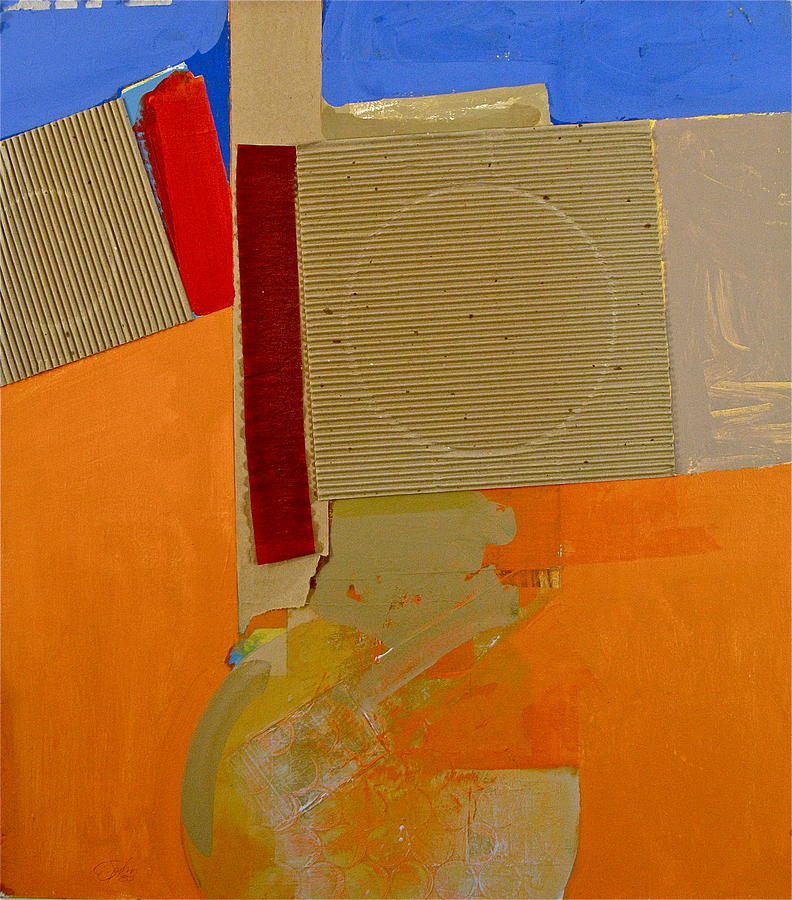 Transition 4 Red Crepe Painting by Cliff Spohn