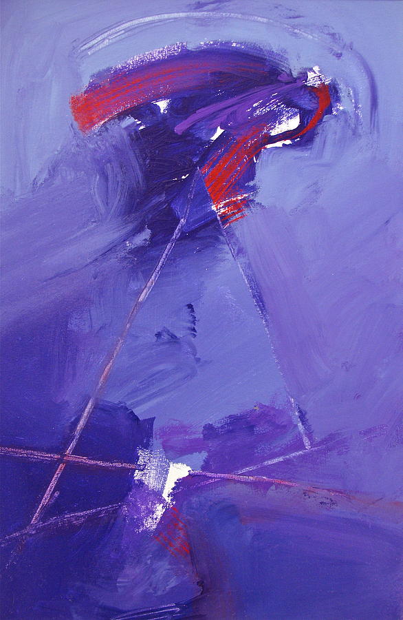 transversality Purple -Sharp Edge Painting by Cliff Spohn