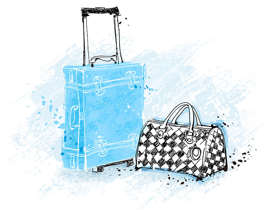 Travel Bags Digital Art by Eastnine Inc.