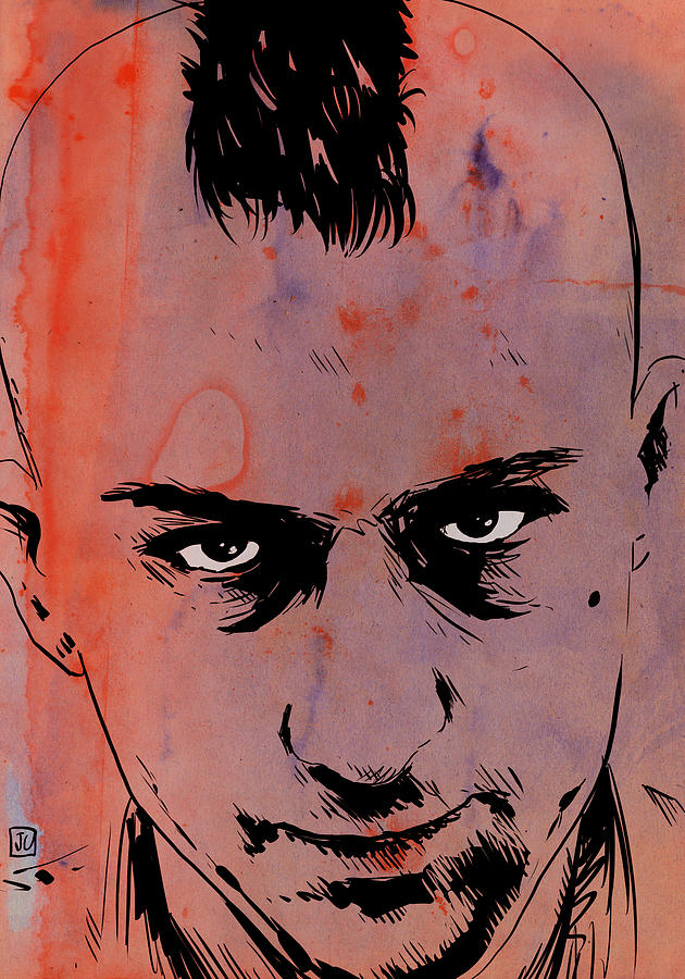 Taxi Driver Drawing - Travis Bickle Taxi Driver by Giuseppe Cristiano