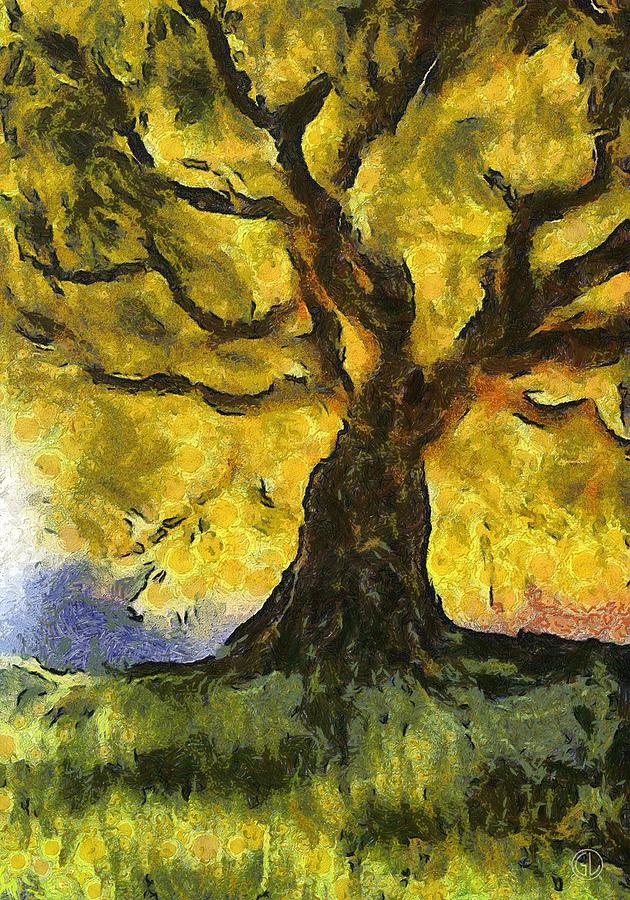 Tree  a la Van Gogh Digital Art by Gun Legler