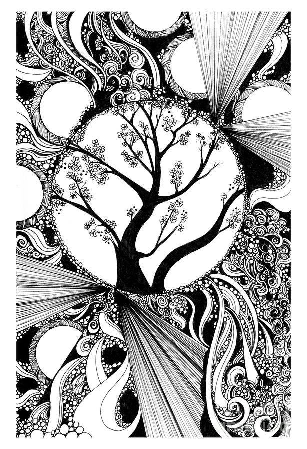 Tree Doodle 58 Drawing by Danielle Scott