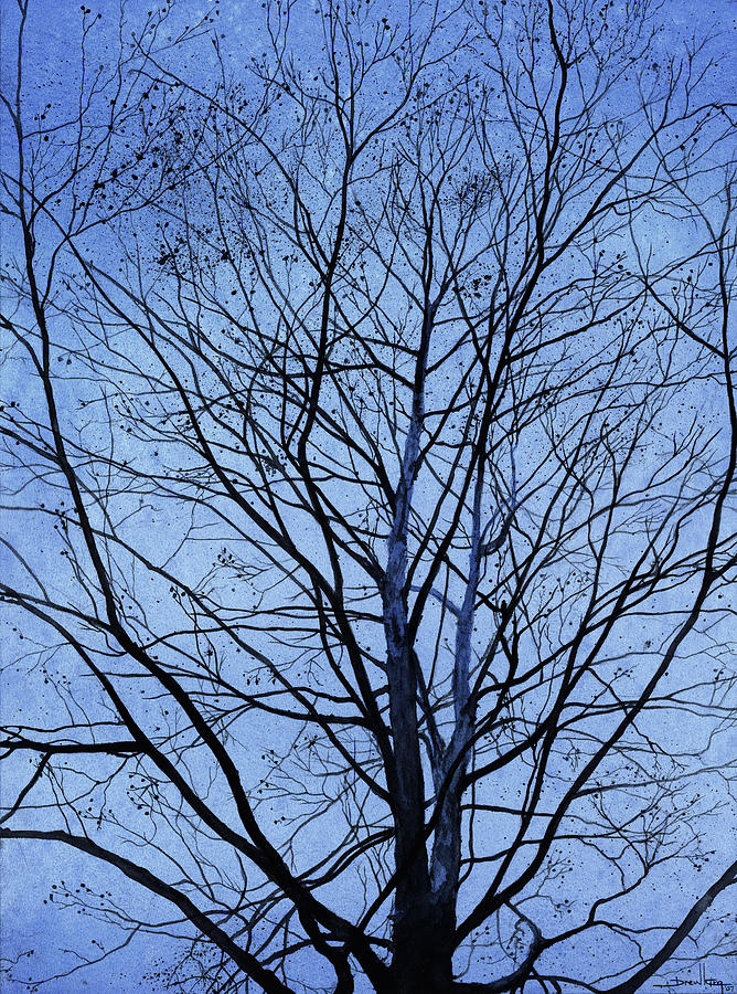 Winter Painting - Tree in Winter by Andrew King