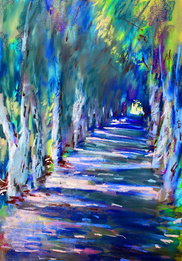 Tree Pastel - Tree Lined Road by Ylli Haruni