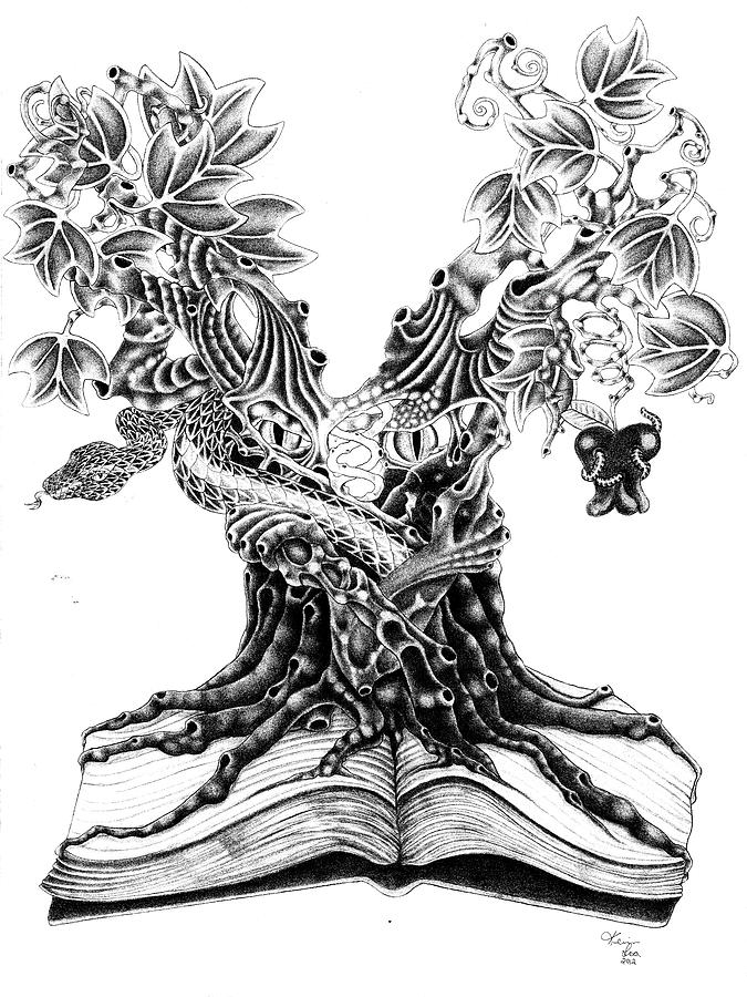 Tree Of Knowledge Drawing by Kevin Lea Fine Art America