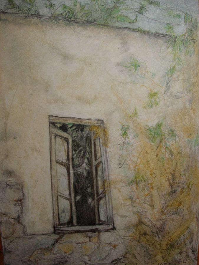 Tree Window Drawing by Diane montana Jansson