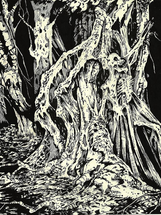 Treehugger Drawing by Justin Kautz Fine Art America