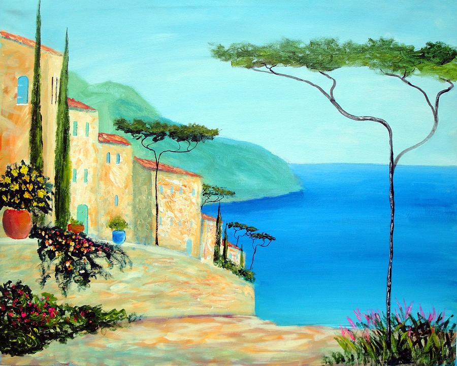 Trees Of The Mediterranean Painting by Larry Cirigliano