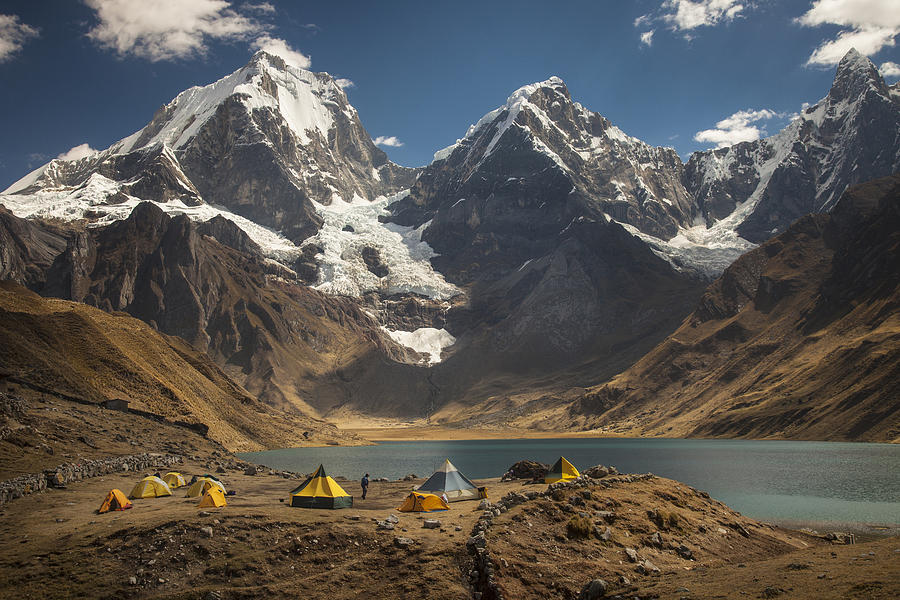 Trekkers Camp Near Carhuacocha Lake Photograph by Colin Monteath