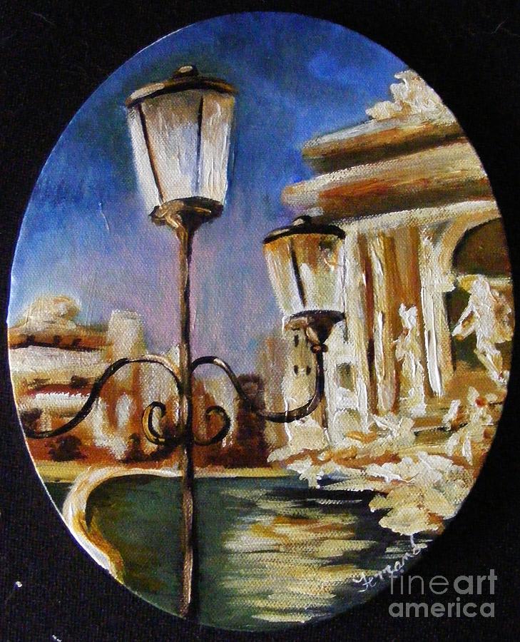 Trevi Fountain Painting by Karen  Ferrand Carroll