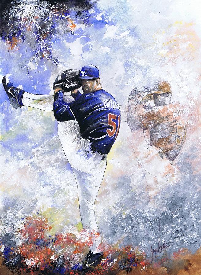 Trevor Hoffman Painting - Trevor Saves the Day by Jerry Bates