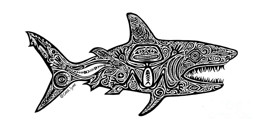 Tribal Art Shark