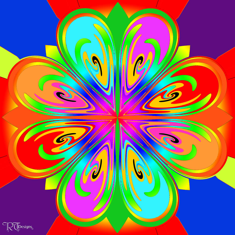 Tribute To Peter Max Digital Art by Rick Thiemke