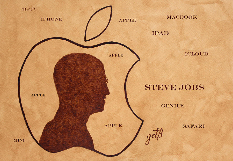 Tribute to Steve Jobs Painting by Georgeta  Blanaru