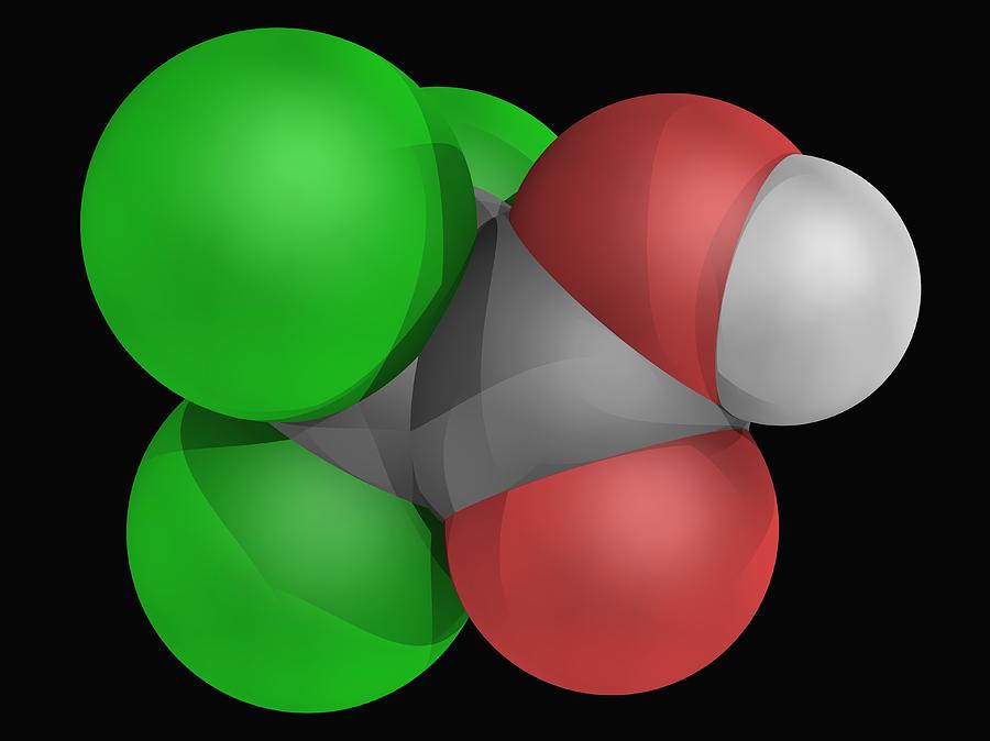 Trichloroacetic Acid Molecule Digital Art by Laguna Design