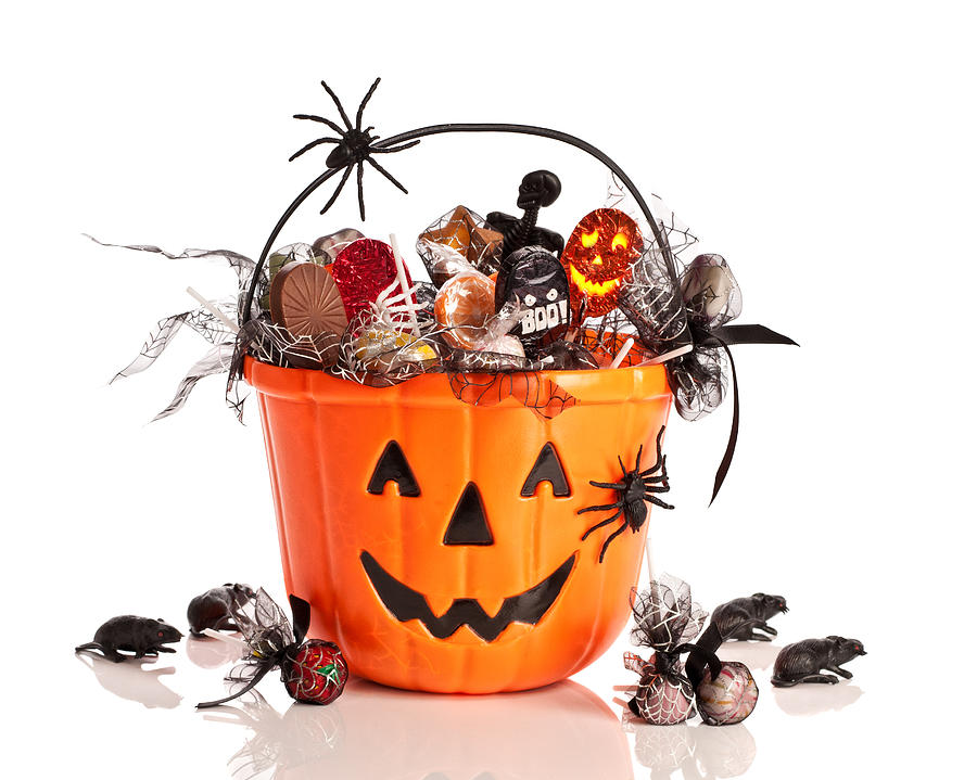 Halloween Photograph - Trick Or Treat Halloween Bucket by Amanda Elwell