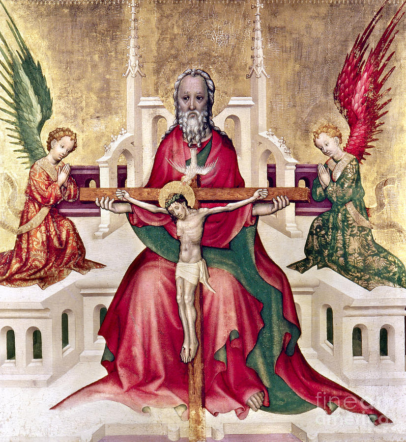 15th Century Photograph - Trinity And Christ by Granger 15th Century Photograph - Trinity And Christ by Granger