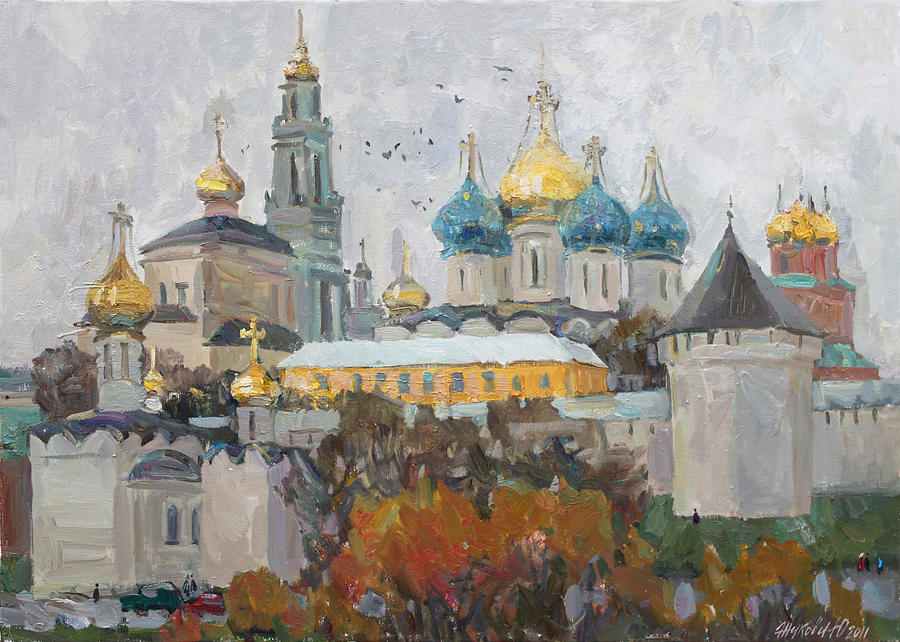 Trinity-St. Sergius Lavra Painting by Juliya Zhukova