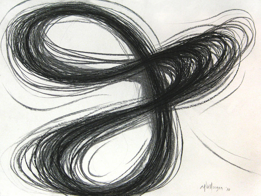 Triple Figure Eight Study Number One Drawing by Michael Morgan