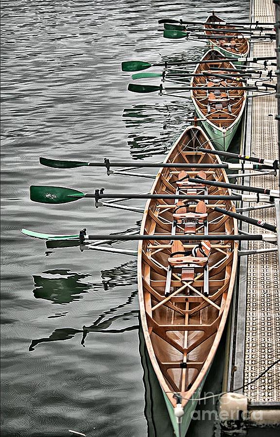 Triple Sculls Photograph by Jack Torcello