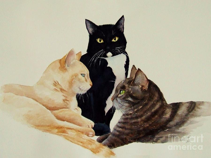 Triple Trouble Painting by Greg and Linda Halom