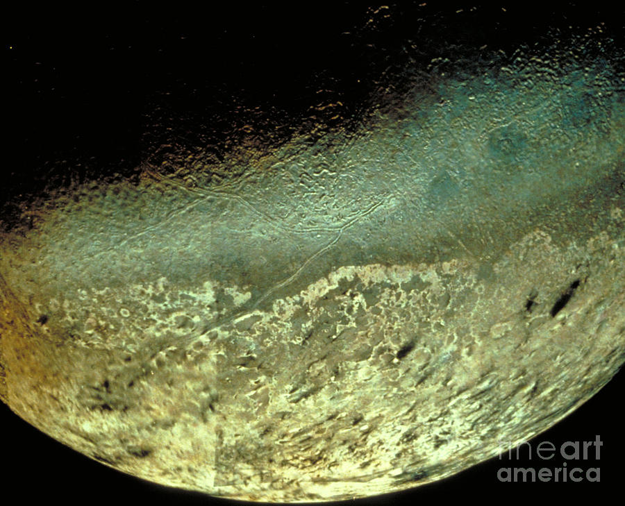 Planet Photograph - Triton by NASA and JPL-Caltech