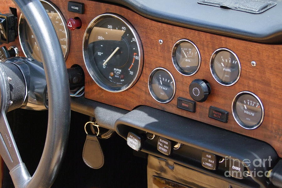 Triumph TR 6 Dashboard Photograph by Mary Deal