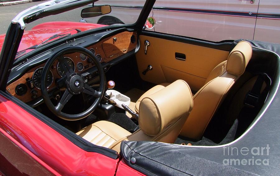 Triumph TR6 Seats Photograph by Mary Deal