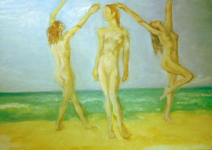 Trois Femmes Painting by Scott Cumming