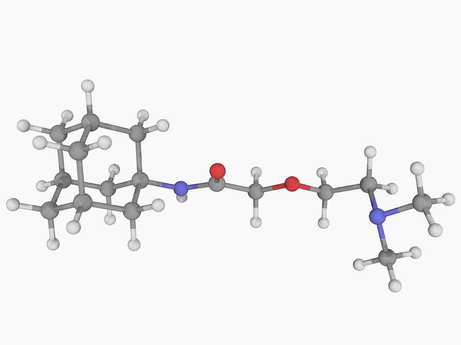 Tromantadine Drug Molecule Digital Art by Laguna Design