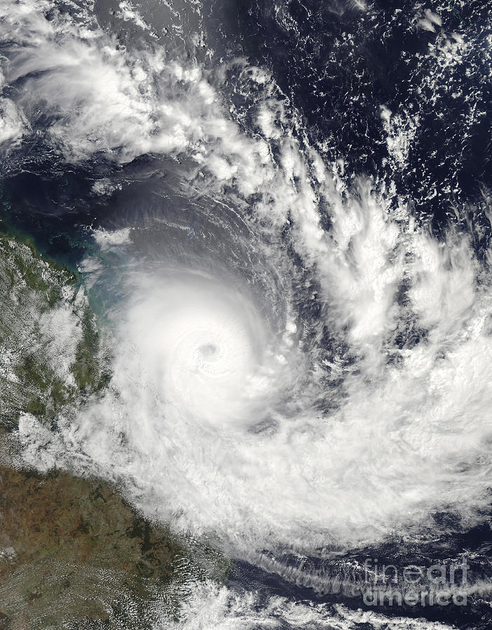 Space Photograph - Tropical Cyclone Hamish Over Australia by Stocktrek Images