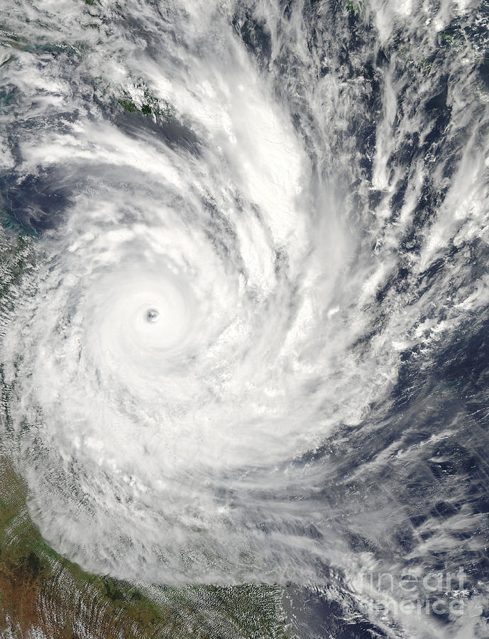 Tropical Cyclone Yasi Over Australia Photograph by Stocktrek Images