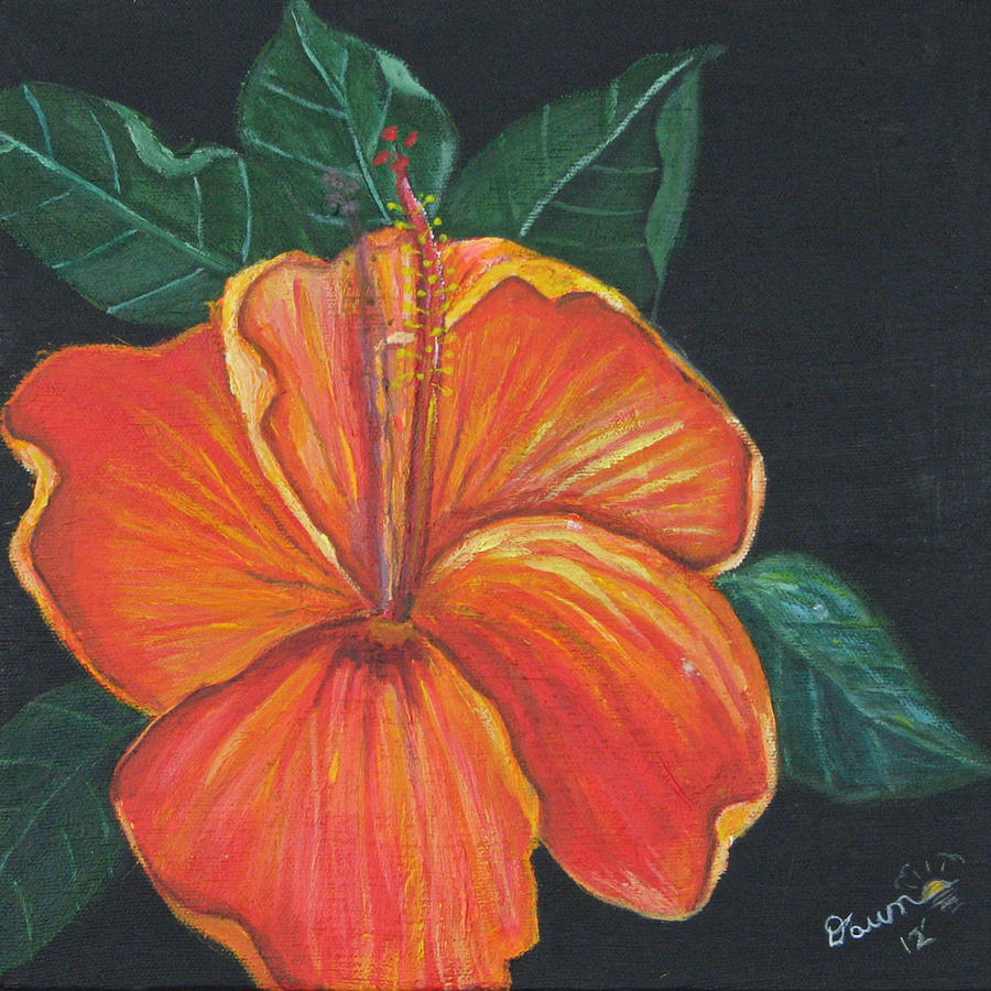 Tropical Flora Painting by Dawn Harrell