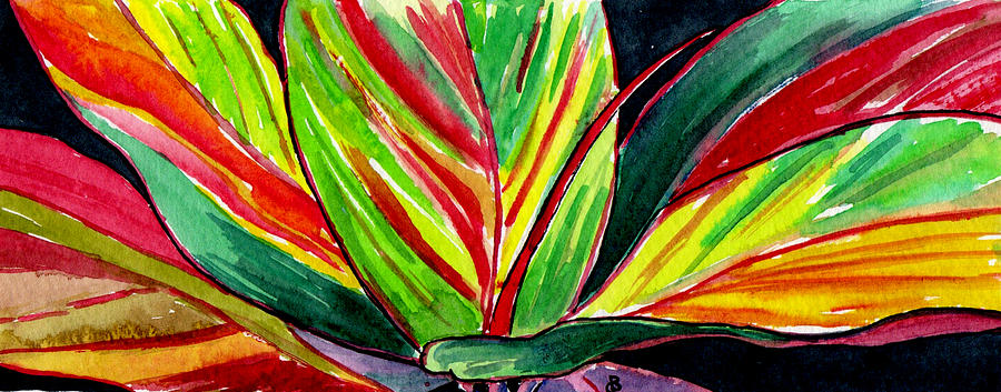 Tropical Foliage Painting by Brenda Owen