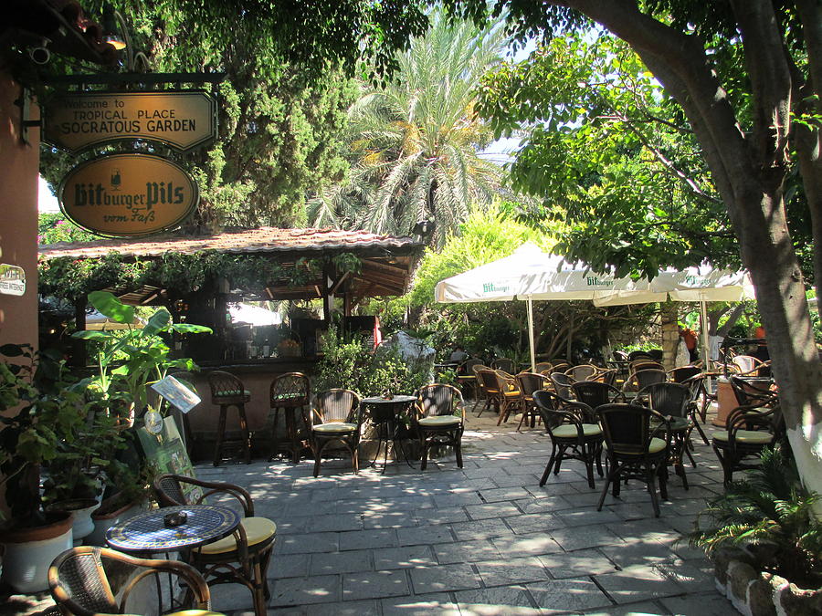 Tropical Greek Restaurant Photograph
