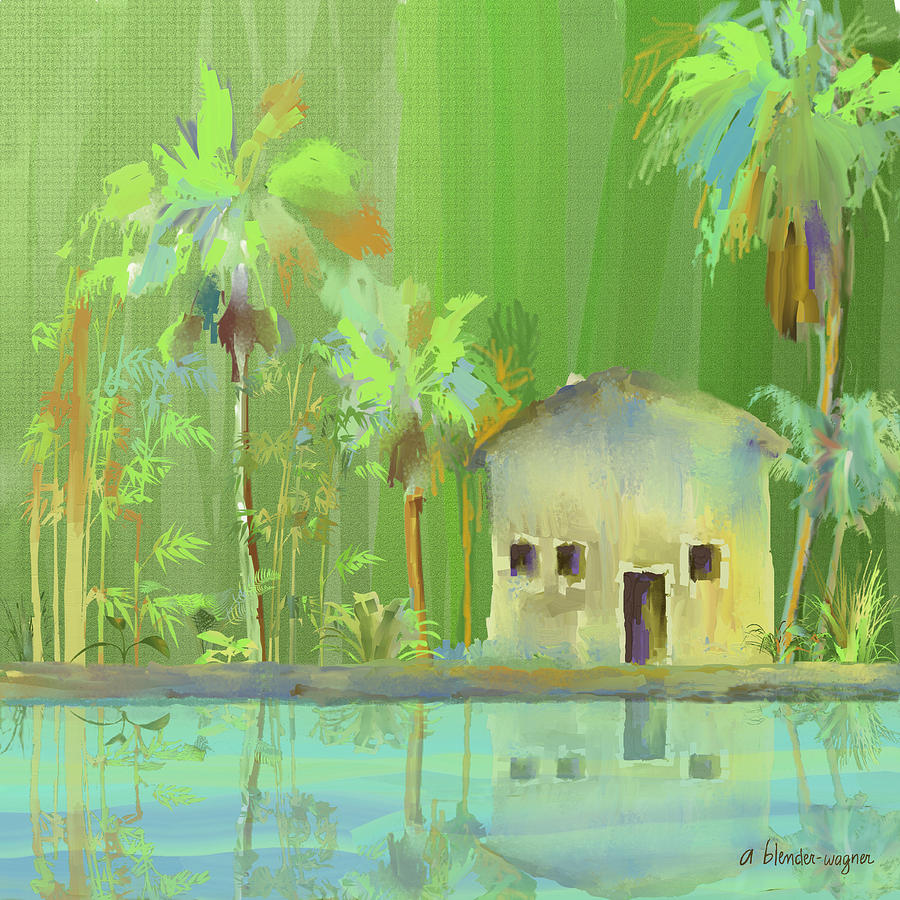Tropical Hideaway Digital Art by Arline Wagner