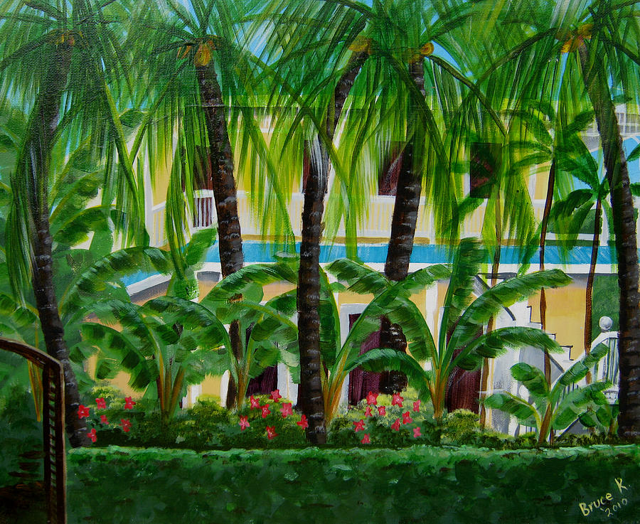 Tropical House Painting by Bruce Reigle