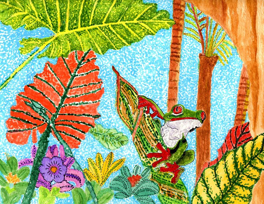 Tropical Living Painting by Connie Valasco