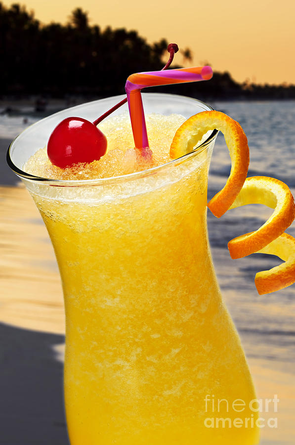 Juice Photograph - Tropical orange drink by Elena Elisseeva