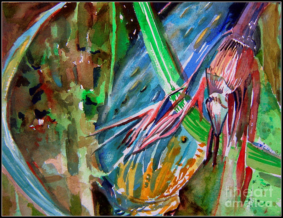 Tropical Reflections Painting by Mindy Newman