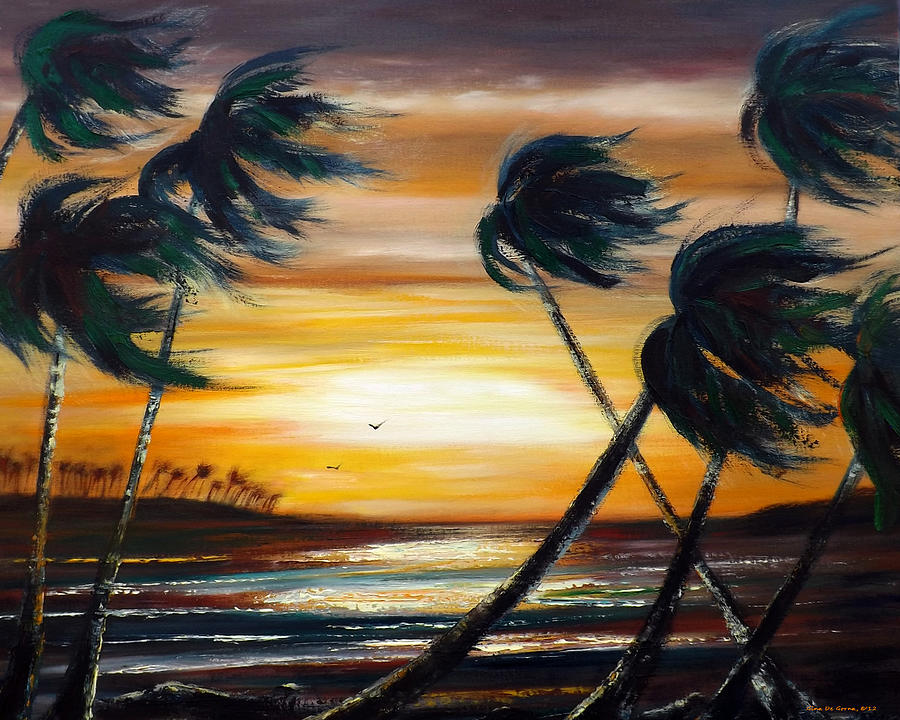 Tropical Sunset 11 Painting by Gina De Gorna