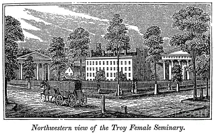 Troy Female Seminary, 1841 Photograph by Granger