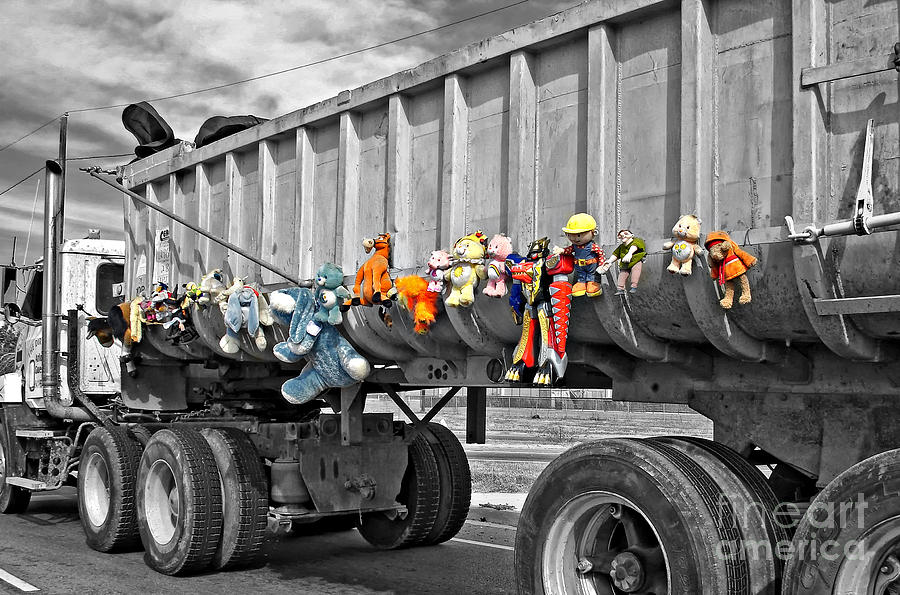 Truck and Dolls with selective coloring Photograph by Kathleen K Parker