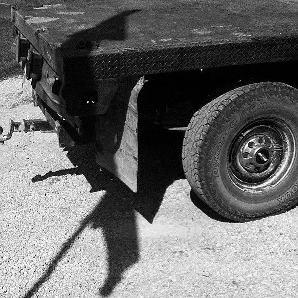 Truck Photograph - #truck #wheel #pickup #gravel #flatbed by Jackie Ayala
