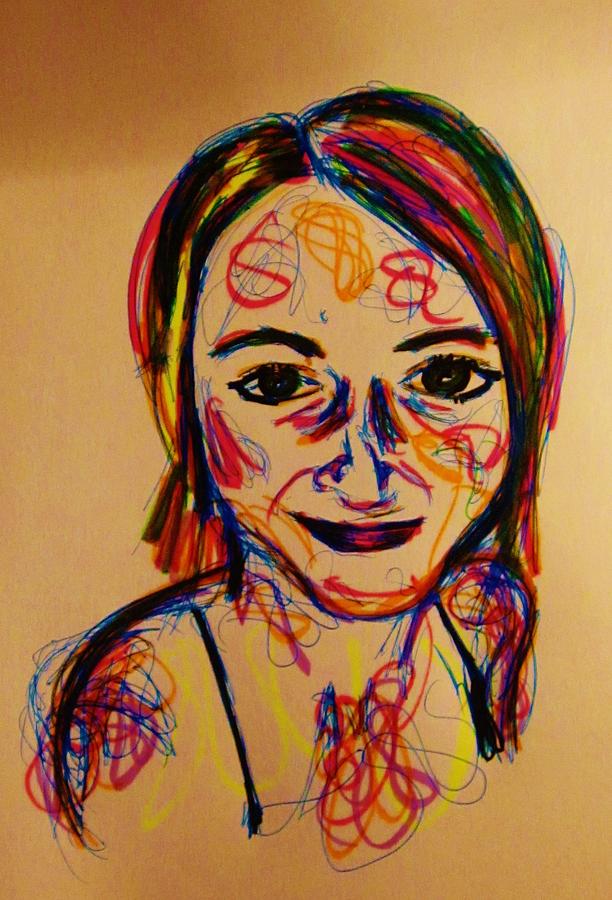 Portrait Drawing - True Colors by Casey Bingham