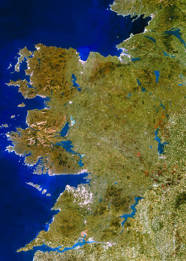 Connaught Photograph - True-colour Satellite Image Of Connaught, Ireland by Planetobserver