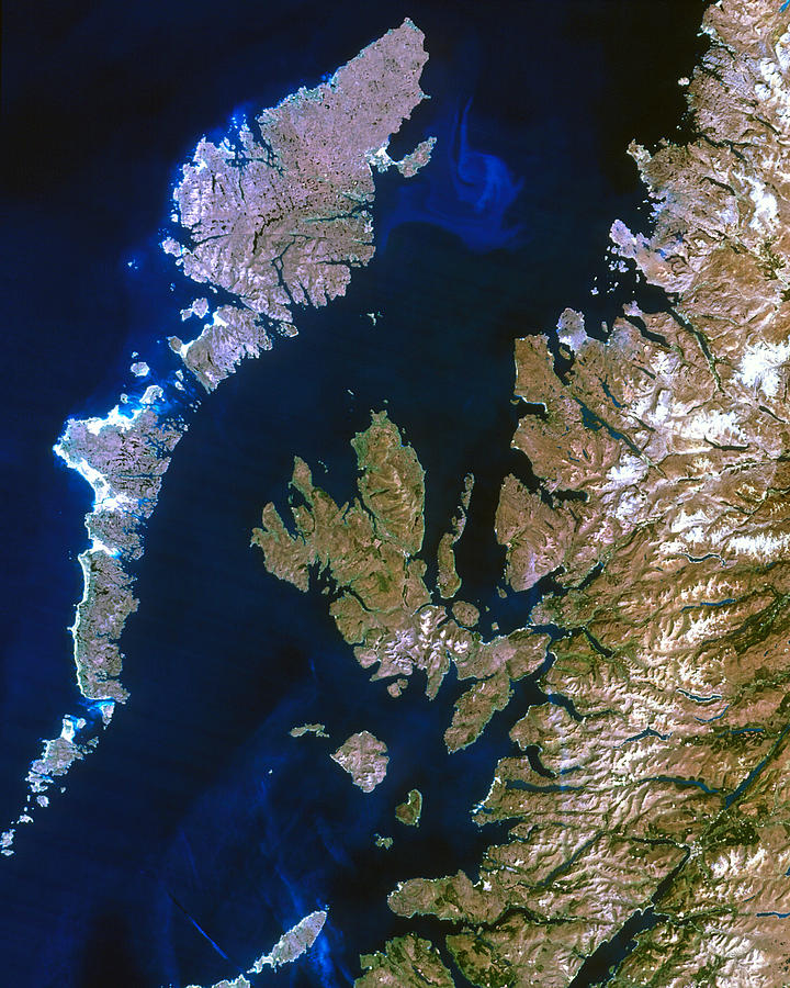 Scotland Photograph - True-colour Satellite Image Of Northwest Scotland by Planetobserver